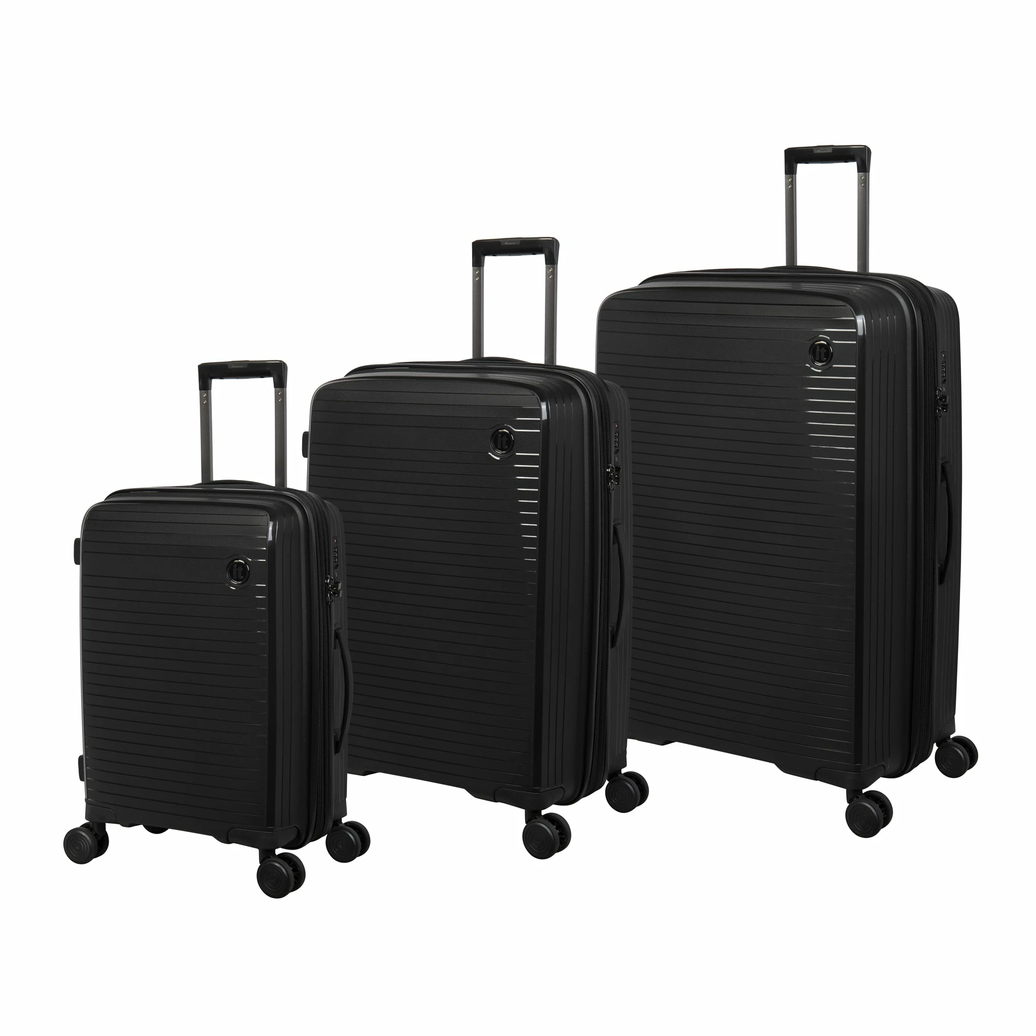 IT Luggage Spontaneous - 3pc Set (Black) 3 IT Luggage Spontaneous - 3pc Set (Black)