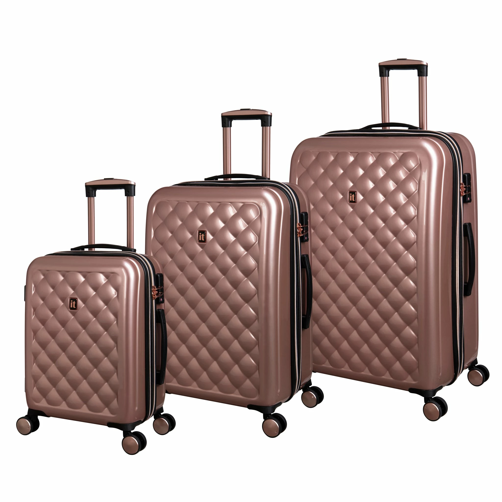 IT Luggage Cushion Lux - 3pc Set (Metallic Rose Gold) 3 IT Luggage Cushion Lux - 3pc Set (Metallic Rose Gold)