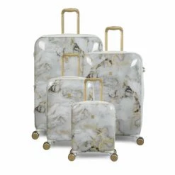IT Luggage Sheen - Underseat (Gold Greyscale Marble) -Suitcase Sales 2024 32980 UK16 2269B08GoldgreyscalemarbleSSFrontpaneldirect1 9f1df194 43f5 428f a553 354aad55b515