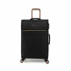 IT Luggage Bewitching - 5pc Set (Black) -Suitcase Sales 2024 33095 UK12 2686 08BlackSSFrontpaneldircetly23.7in
