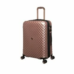 IT Luggage Glitzy - 5pc Set (Metallic Rose Gold) -Suitcase Sales 2024 33109 UK16 2888A08MetallicrosegoldSSFrontpanel23in