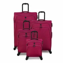 IT Luggage Trinary - 4pc Set (Viva Magenta)