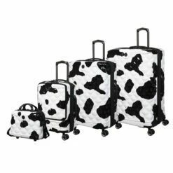 IT Luggage Indulging II - Cabin With Pocket (Moo Cow Print) -Suitcase Sales 2024 33198 UK16 3039A08Moocowblack whiterepeatprintSSFrontpanelset3 a389b72d 7bf7 41af 96dd 4692bde3721e
