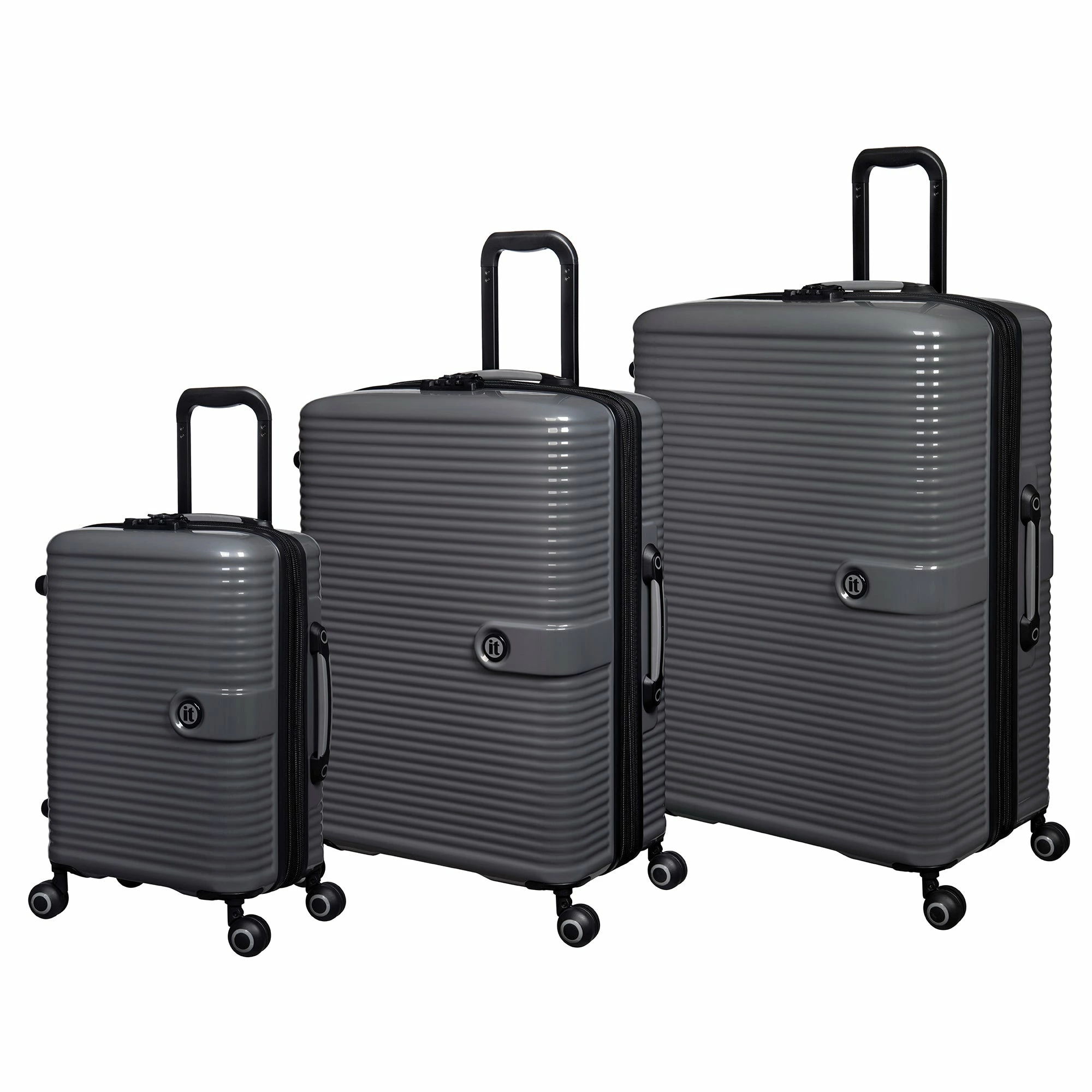IT Luggage Helixian - 3pc Set (Charcoal) 3 IT Luggage Helixian - 3pc Set (Charcoal)