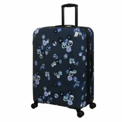 IT Luggage Sheen - 2pc Set (Pansies Floral Blue Depths) -Suitcase Sales 2024 61665 US16 2269C08PansiesfloralbluedepthsP723SSFrontpanel27in