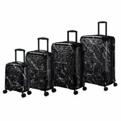 IT Luggage Candy Calavera - 4pc Set (Black Marble)
