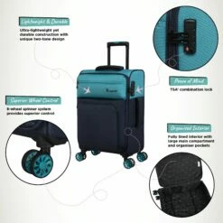 IT Luggage Duo-Tone - Cabin (Capri Breeze / Dress Blues) 14 IT Luggage Duo-Tone - Cabin (Capri Breeze / Dress Blues) -Suitcase Sales 2024 Duo Tone Cabin Capri Infographic