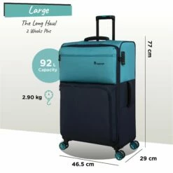 Duo-Tone - Large (Capri Breeze / Dress Blues) 15 Duo-Tone - Large (Capri Breeze / Dress Blues) -Suitcase Sales 2024 Duo Tone Large Capri dims weights