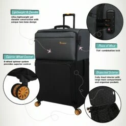 Duo-Tone - Extra Large (Pewter & Black) -Suitcase Sales 2024 Duo Tone XLarge Black Infographic