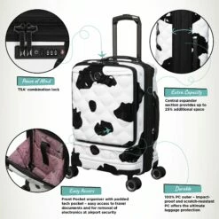 IT Luggage Indulging II - Cabin With Pocket (Moo Cow Print) -Suitcase Sales 2024 Indulging Moo Cabin Pocket Infographic