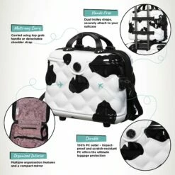 IT Luggage Indulging - Vanity Case (Moo Cow Print) 16 IT Luggage Indulging - Vanity Case (Moo Cow Print) -Suitcase Sales 2024 Indulging Moo Vanity Infographic