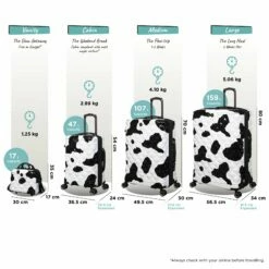 IT Luggage Indulging - 4pc Set (Moo Cow Print) -Suitcase Sales 2024 Indulging Moo set dims weights d090c1aa 3a53 495a b76b fcaaf108c911