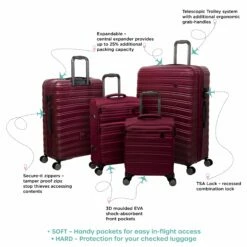 IT Luggage Fusional - Cabin (Dark Red) -Suitcase Sales 2024 InfographicforFusional16 2920V3.2DarkReds 01 54a2f27b 51b7 41d3 b2e1 3c57954f0811