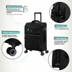 IT Luggage Precursor - Cabin (Black) -Suitcase Sales 2024 Precursor Cabin Black Infographic