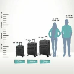 IT Luggage Precursor - Cabin (Charcoal) 23 IT Luggage Precursor - Cabin (Charcoal) -Suitcase Sales 2024 Precursor Charcoal Relative Size