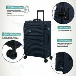 IT Luggage Precursor - Medium Plus (Dress Blues) -Suitcase Sales 2024 Precursor Med Blue Infographic