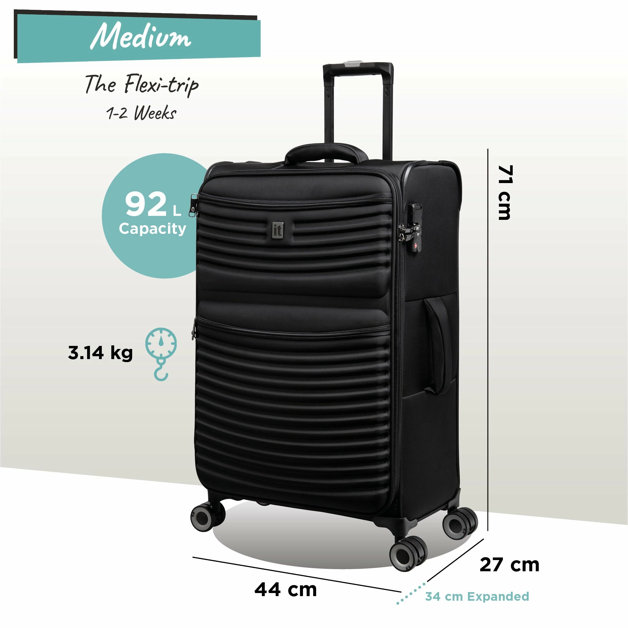 IT Luggage Precursor - Medium Plus (Black) 10 IT Luggage Precursor - Medium Plus (Black) - Image 8