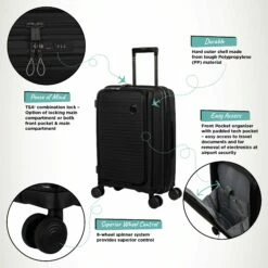 IT Luggage Spontaneous II - Cabin With Pocket (Black) -Suitcase Sales 2024 Spontaneous Cabin Pocket Blk Infographic a9b254cb 57e1 43a7 b701 2985dd57d75c