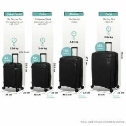 IT Luggage Spontaneous - Medium Plus (Black) 22 IT Luggage Spontaneous - Medium Plus (Black) -Suitcase Sales 2024 Spontaneous Full set blk dims weights d8aded08 44b6 4edb a00e bd2703994b47