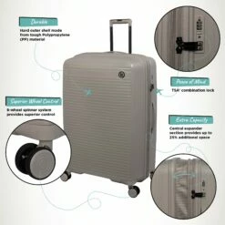 IT Luggage Spontaneous - Medium Plus (Feather Grey) -Suitcase Sales 2024 Spontaneous Large Feather Infographic dc69ace7 e30c 483e 8062 fb13ea7152da