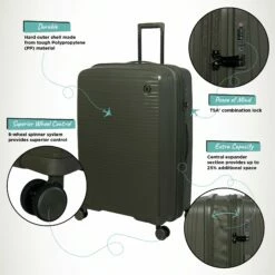 IT Luggage Spontaneous - 3pc Set (Olive Night) -Suitcase Sales 2024 Spontaneous Large Olive Infographic