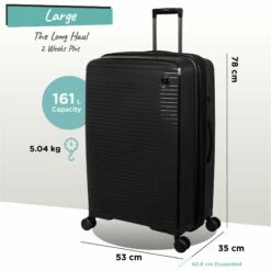 IT Luggage Spontaneous - Large (Black) -Suitcase Sales 2024 Spontaneous Large blk dims weights