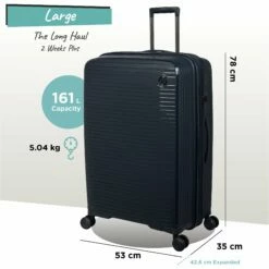 IT Luggage Spontaneous - Large (Blueberry) -Suitcase Sales 2024 Spontaneous Large blueberry dims weights