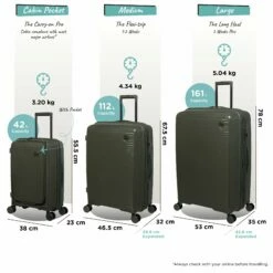 IT Luggage Spontaneous II - Cabin With Pocket (Olive Night) -Suitcase Sales 2024 Spontaneous Set Pocket olive dims weights 77c88748 70dc 46d3 b9d8 bc5c73f8b6b9