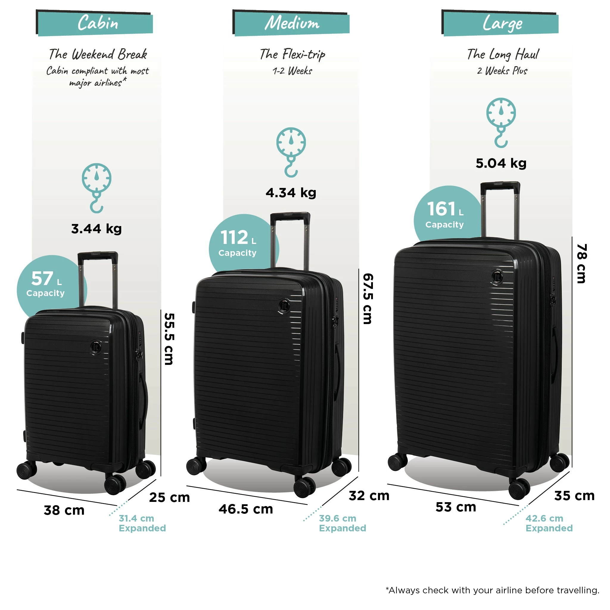 IT Luggage Spontaneous - Cabin (Black) 14 IT Luggage Spontaneous - Cabin (Black) - Image 12