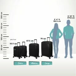 IT Luggage Spontaneous - Medium Plus (Black) 23 IT Luggage Spontaneous - Medium Plus (Black) -Suitcase Sales 2024 Spontaneous full set Blk Relative Size 369fbefe bd04 485d b85c b9685905a94d