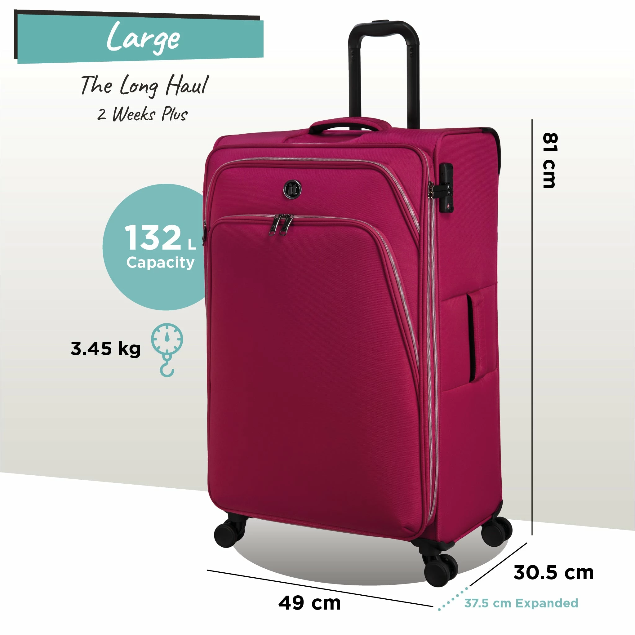 IT Luggage Trinary - Large (Viva Magenta) 4 IT Luggage Trinary - Large (Viva Magenta) - Image 2