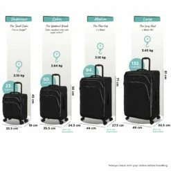 IT Luggage Trinary - Cabin (Black) -Suitcase Sales 2024 Trinary set black dims weights 7c3a7fe8 13dd 4ec1 b334 32385358ddea