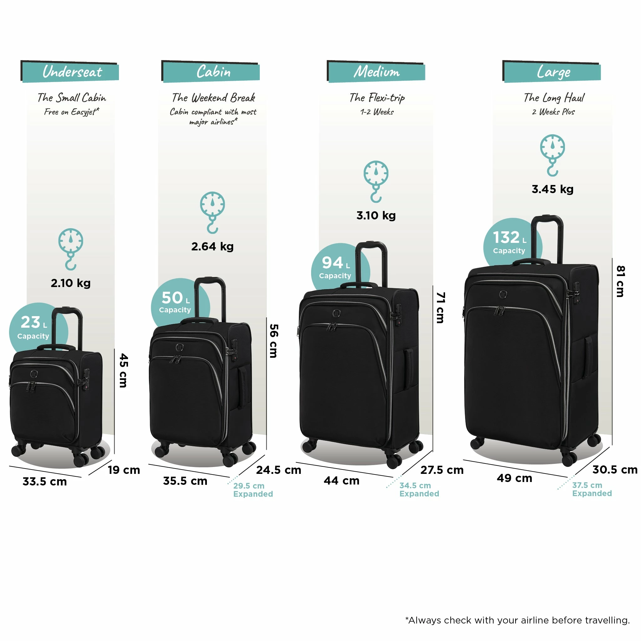 IT Luggage Trinary - Medium (Black) 12 IT Luggage Trinary - Medium (Black) - Image 10