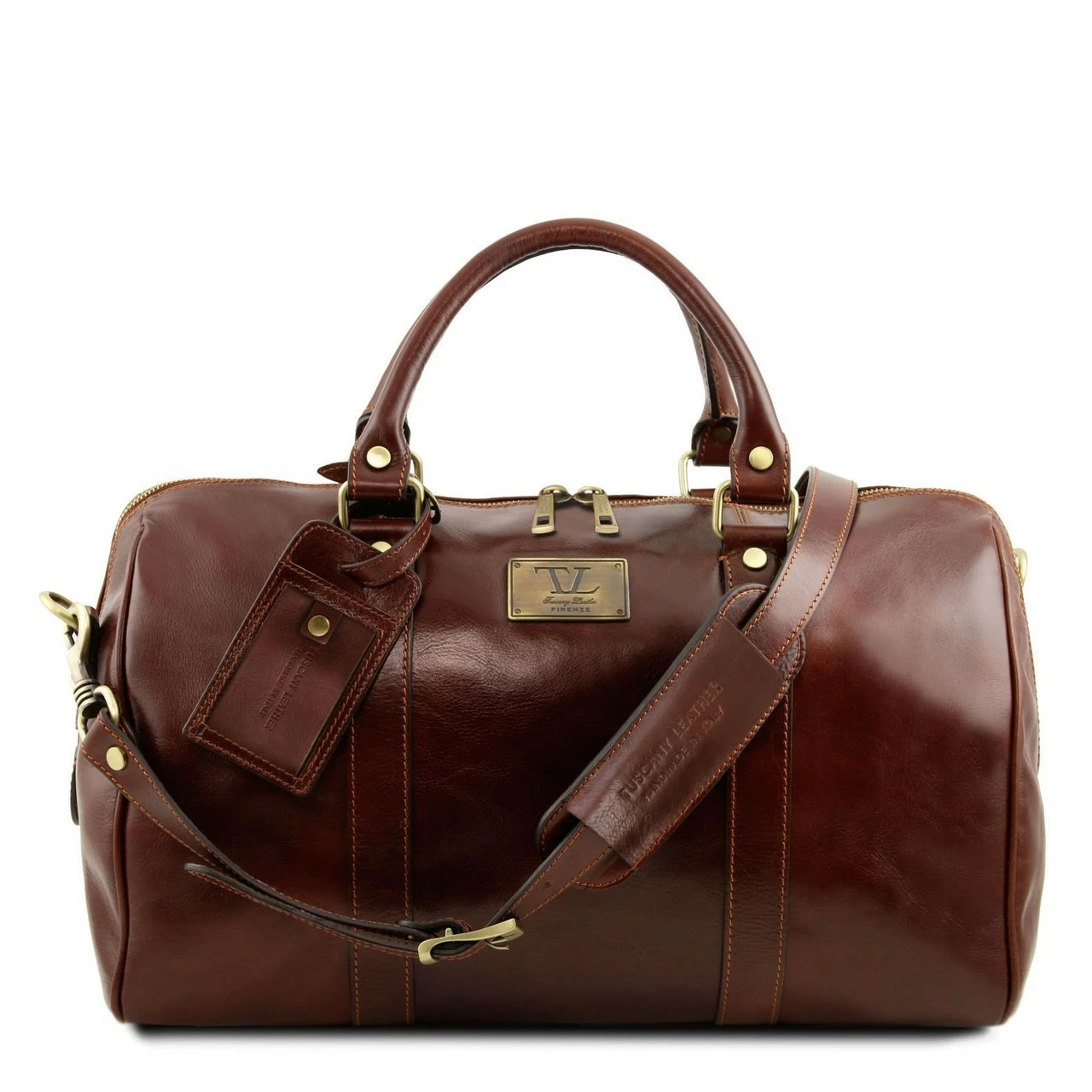 Tuscany Leather Duffle Bag With Rear Pocket Small - 42cm 3 Tuscany Leather Duffle Bag With Rear Pocket Small - 42cm