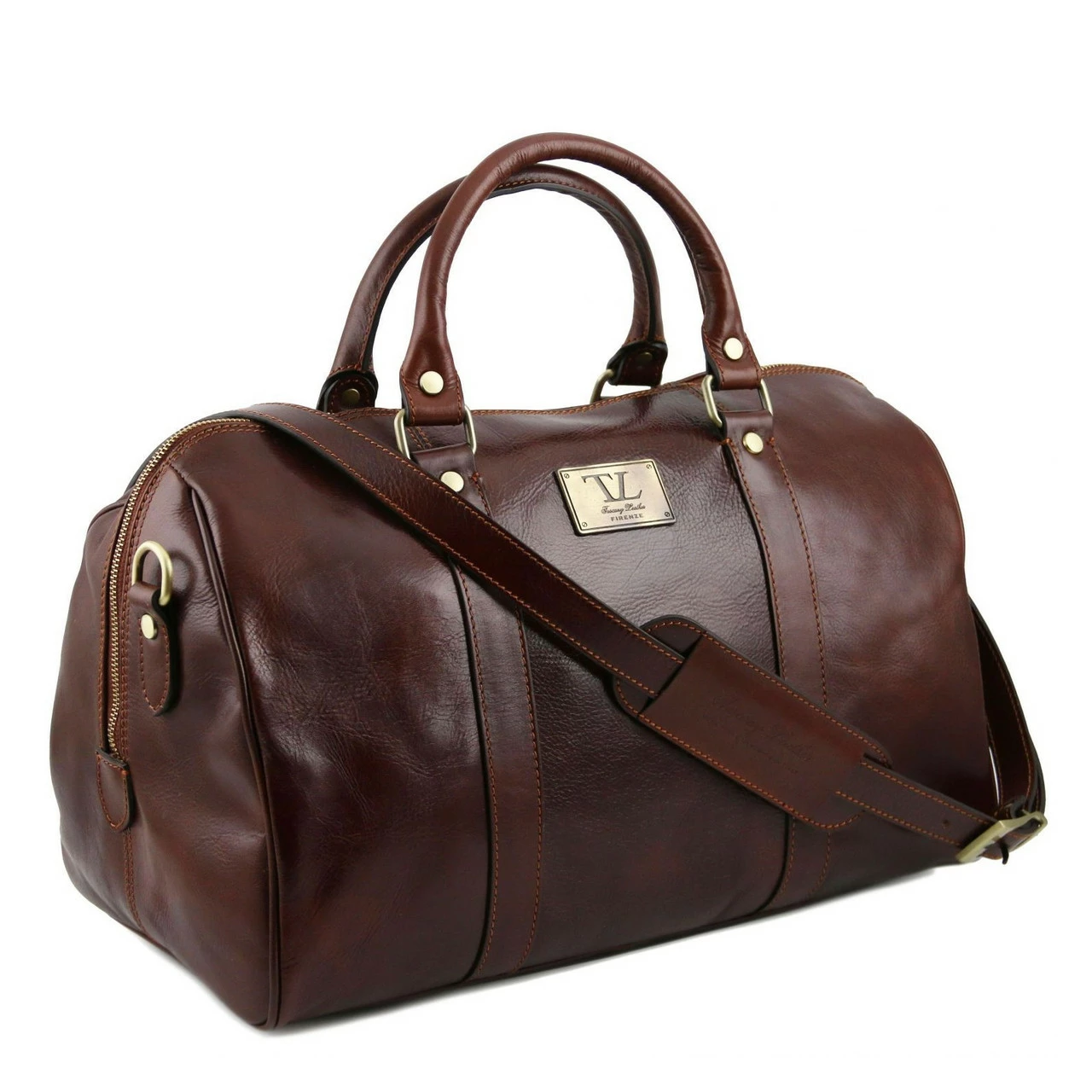 Tuscany Leather Duffle Bag With Rear Pocket Small - 42cm 5 Tuscany Leather Duffle Bag With Rear Pocket Small - 42cm - Image 3